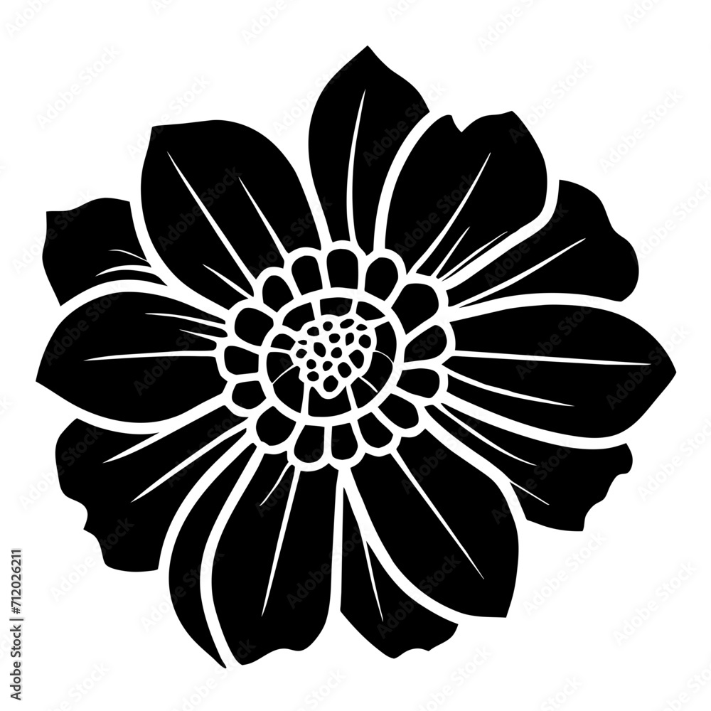 Hand drawn simple flower illustration Hand drawn simple flower illustration