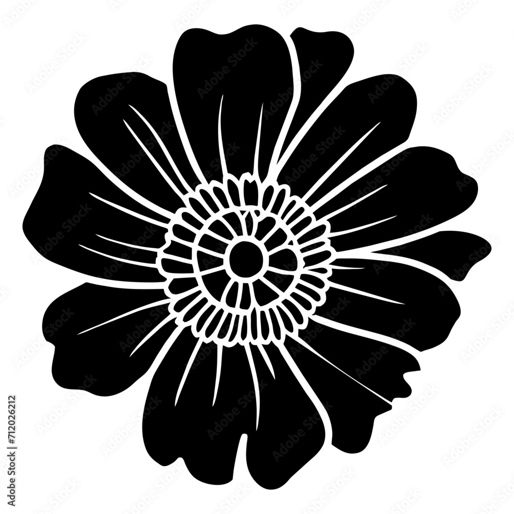 Hand drawn simple flower illustration Hand drawn simple flower illustration
