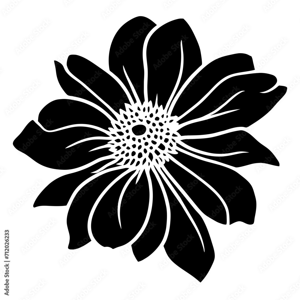 Hand drawn simple flower illustration Hand drawn simple flower illustration
