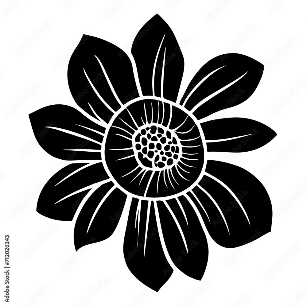 Hand drawn simple flower illustration Hand drawn simple flower illustration