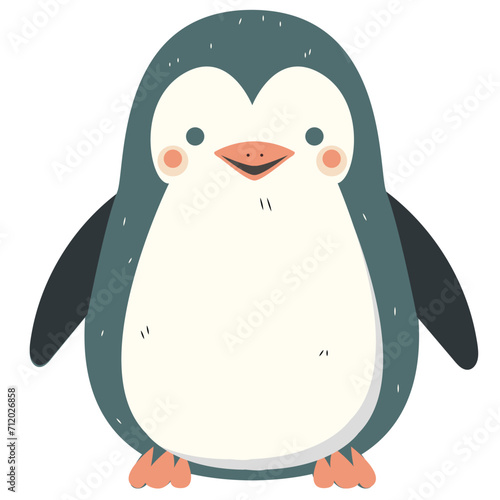 Penguin design element isolated Vector illustration.