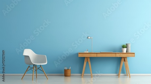 modern blue office background illustration minimalist stylish, elegant sophisticated, calming serene modern blue office background