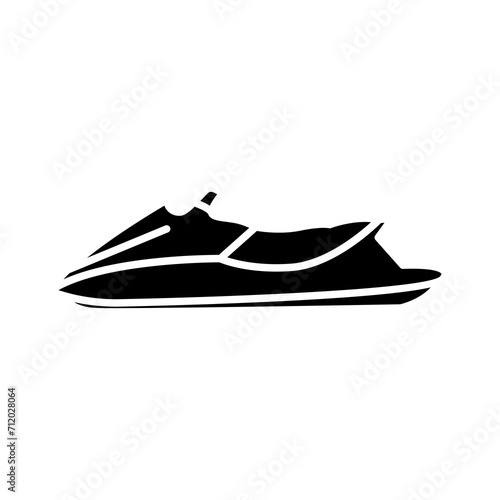 jet boat icon logo vector image