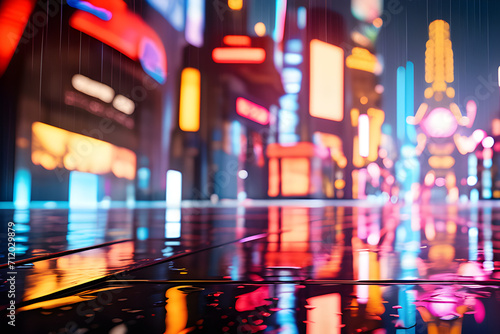 Raining Cyberpunk City,Generative AI