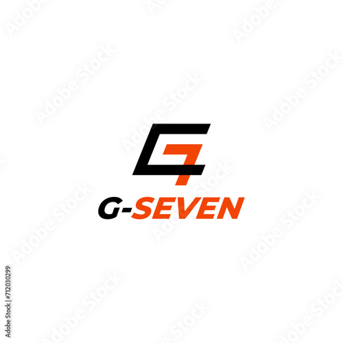Sign the letter G and 7 Branding Identity Corporate vector logo design template, usable for business and branding logos, flat icon logo design vector template element