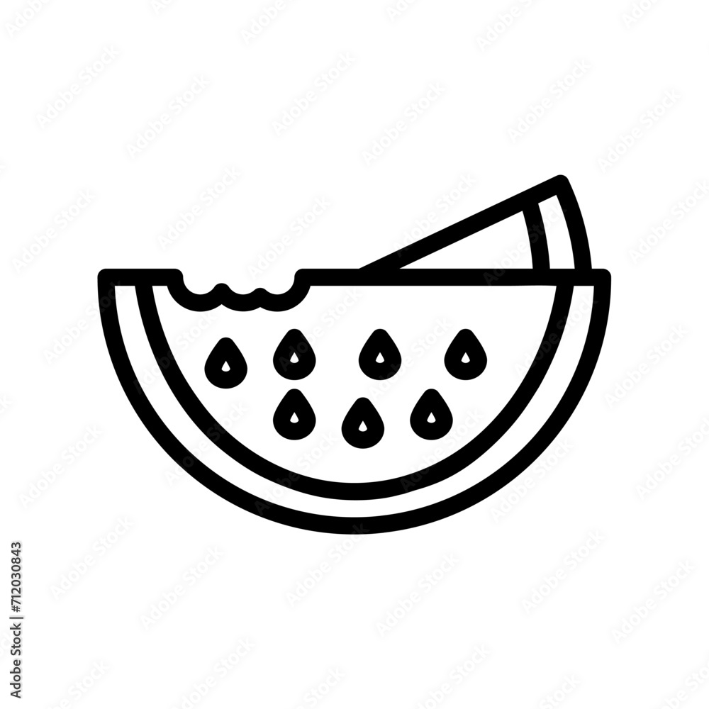 Watermelon icon vector or logo illustration style Watermelon icon vector or logo illustration style