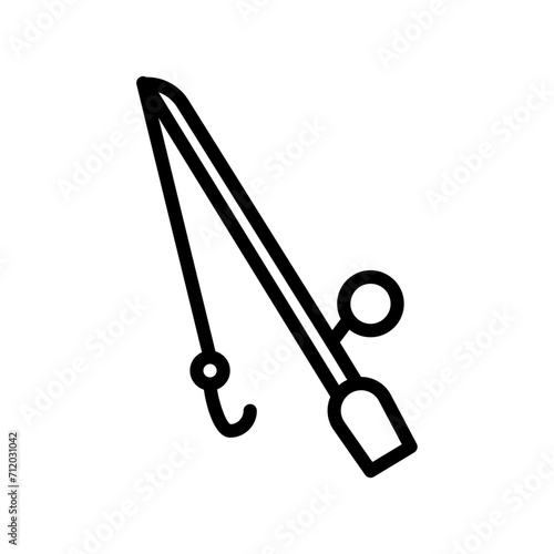 Fishing icon vector or logo illustration style
