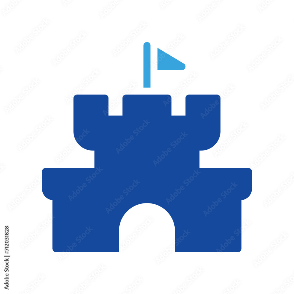 Castle icon vector or logo illustration style Castle icon vector or logo illustration style