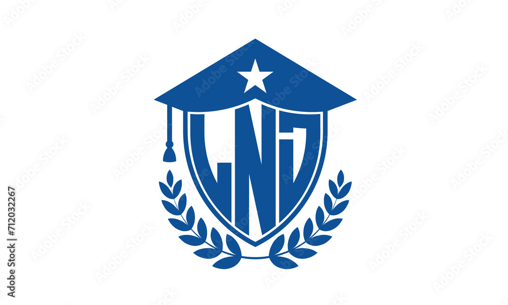 LND three letter iconic academic logo design vector template. monogram, abstract, school, college, university, graduation cap symbol logo, shield, model, institute, educational, coaching canter, tech LND three letter iconic academic logo design vector template. monogram, abstract, school, college, university, graduation cap symbol logo, shield, model, institute, educational, coaching canter, tech