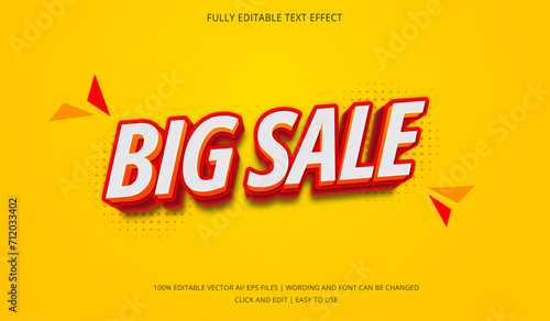 Big Sale Editable Text Effect, Bright color flash sale text mockup, 3d editable illustrator text effect, discount sale promotion title for a post