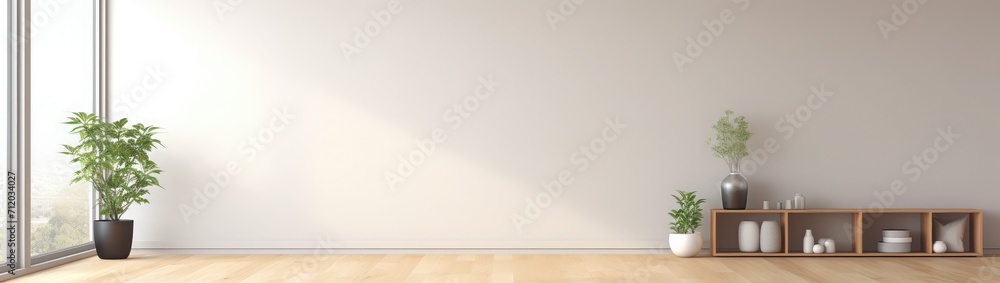 Empty room interior background natural light,Interior of modern and minimalist style living room with a copy space, frame mockup on wall for artwork, photo, painting or presentation Empty room interior background natural light,Interior of modern and minimalist style living room with a copy space, frame mockup on wall for artwork, photo, painting or presentation