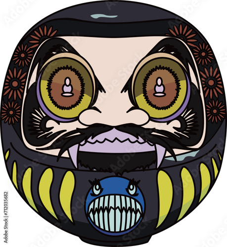 ドラキュラだるま（dracula daruma）(eps)