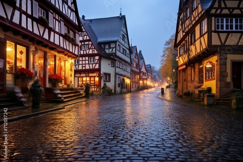 Historic town, Minden, Germany. Generative AI