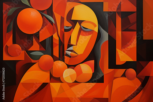 abstract orange art