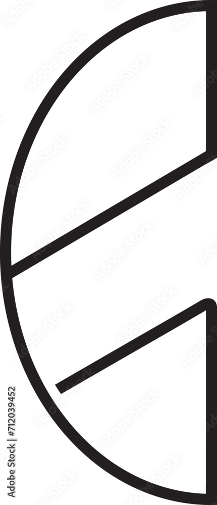 Outline initial letter logo vector element Outline initial letter logo vector element