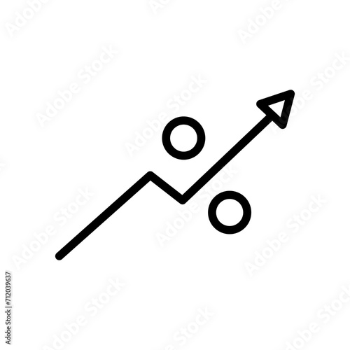 grow traffic line logo icon vector image