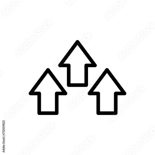 arrow up trade line logo icon vector image