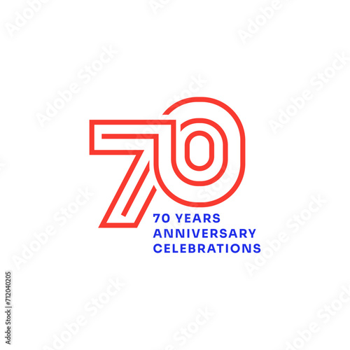 70 years anniversary celebrations logo concept