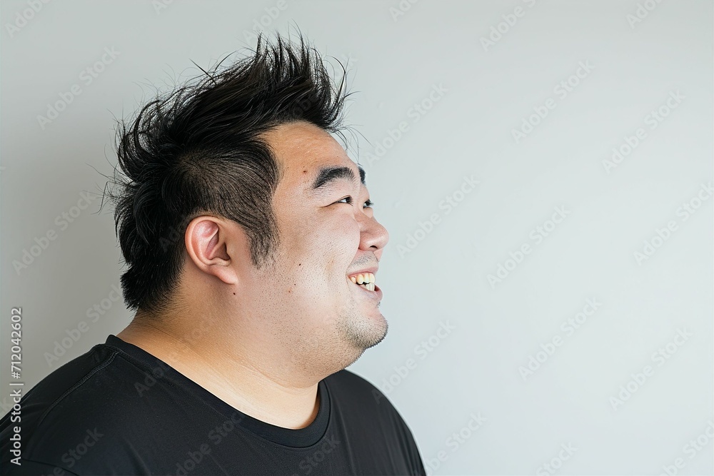 太っている日本人男性のポートレート(デブ・肥満・減量・ぽっちゃり・ダイエット・フィットネス) 太っている日本人男性のポートレート(デブ・肥満・減量・ぽっちゃり・ダイエット・フィットネス)
