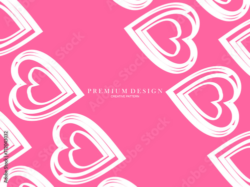 Pink heart background with modern concept. Romantic cute background.