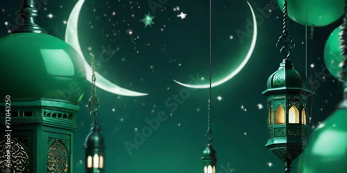 Ramadan moon, mosque, leant background design