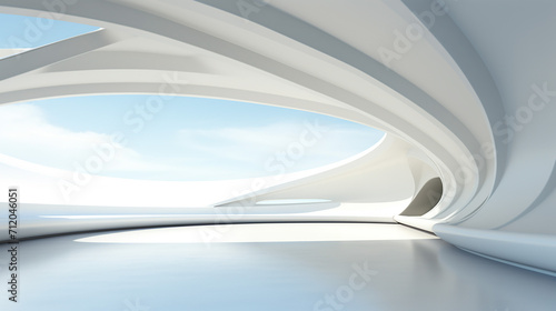 abstract modern architecture background empty open space