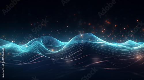 abstract point wave. abstract background with a dynamic line