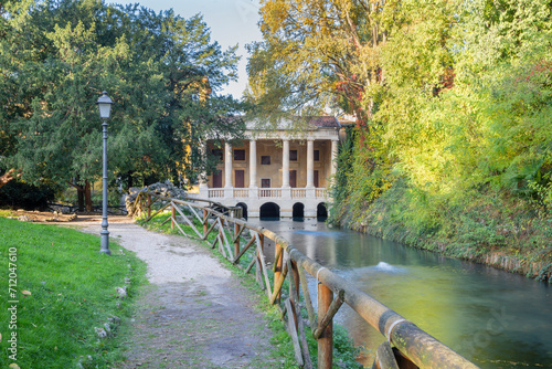Vicenza - The renaissance facade of Loggia Valmarana over the Seriola canal