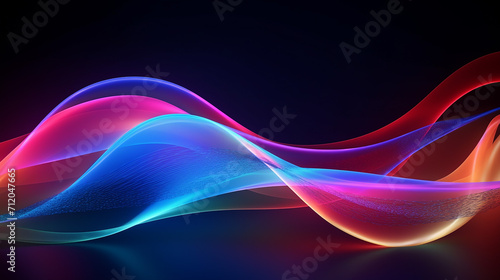 futuristic abstract animation colorful waves is flow