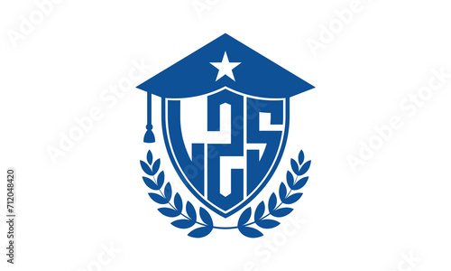 Wallpaper Mural LZS three letter iconic academic logo design vector template. monogram, abstract, school, college, university, graduation cap symbol logo, shield, model, institute, educational, coaching canter, tech Torontodigital.ca