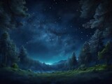 dark blue night sky background with many stars, design for walpaper, social media, web, poster. ai generative design. nature theme illustration