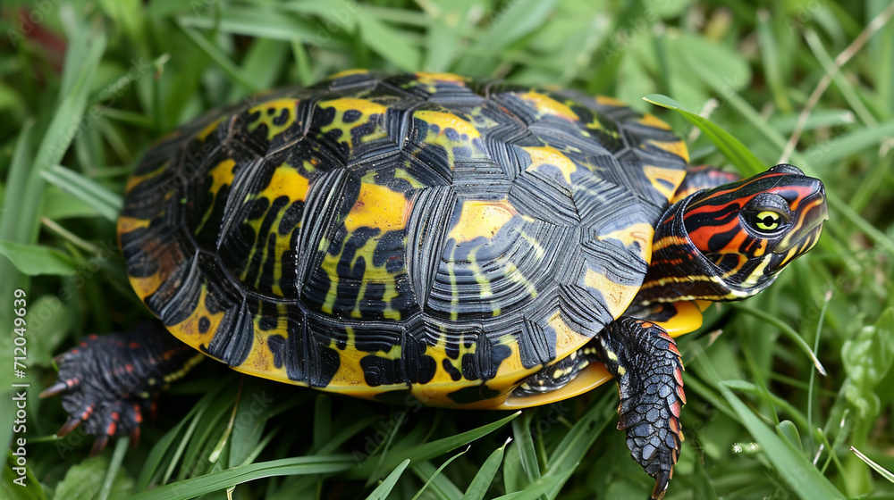 turtle on the grass turtle on the grass