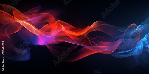 abstract background  Abstract bright colorful smoke on black background  Colorful Smoke Gradients  Generative AI