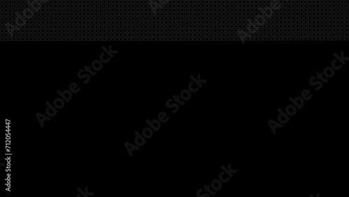 Black background decorated with white outlined squares
