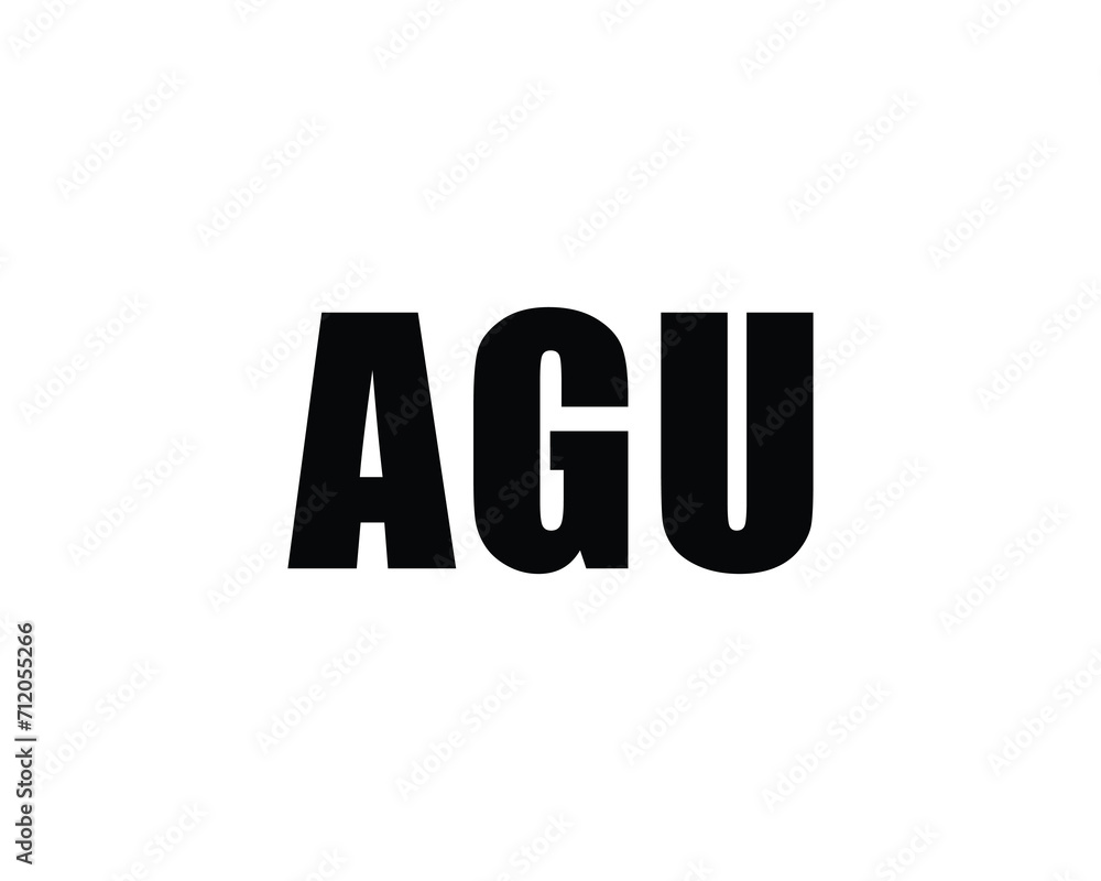 AGU LOGO DESIGN VECTOR TEMPLATE AGU LOGO DESIGN VECTOR TEMPLATE
