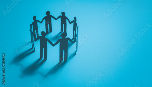 Quadro su tela team work show unity and solidarity concept
