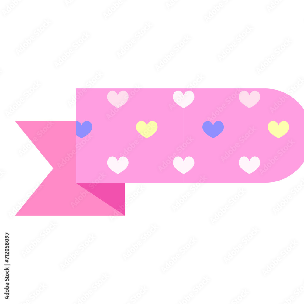 pastel ribbon bookmark banner collection
