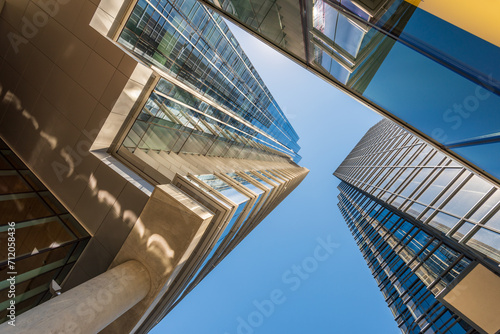 Modern abstract buildings elements background. photo