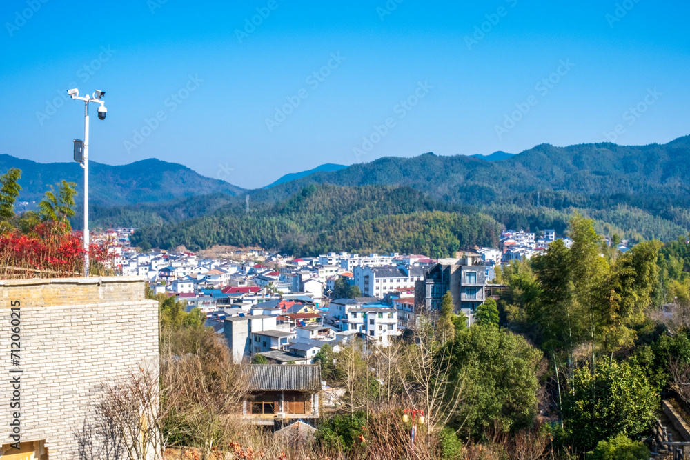 Fototapeta premium village in the mountains