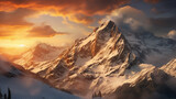 sonnen untergang in den alpen. sun setting in the alps