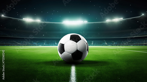 soccer field background illustration. ball in line © Aura