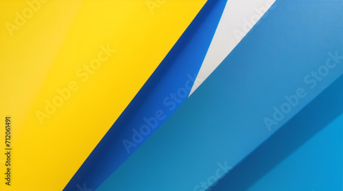 Abstrakter Grunge-Hintergrundvektor mit Pinsel und Halbtoneffekt, Template-Design-Banner mit blauem und gelbem Farbverlauf der ukrainischen Flagge photo