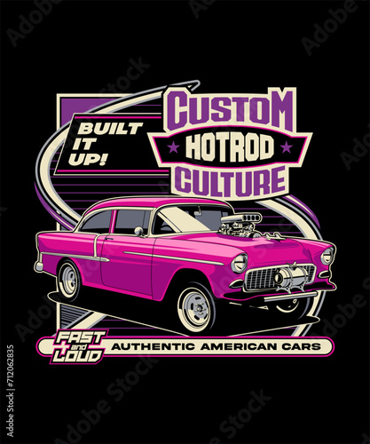 Custom Culture Hotrod Retro Design
