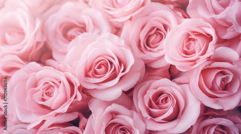Fototapeta premium Blooming roses on a festive background