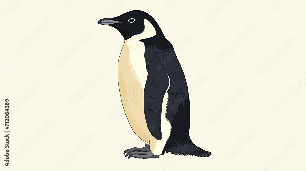 Obraz premium penguin on a white background