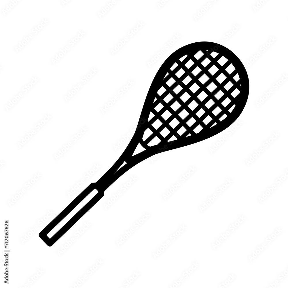 racket tennis line icon logo vector