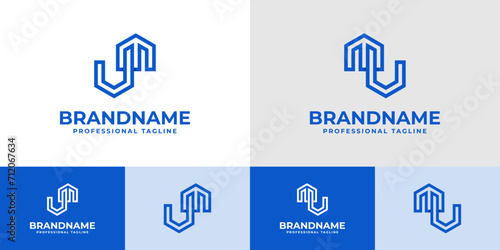 Modern Initials UM Logo, suitable for business with UM or MU initials