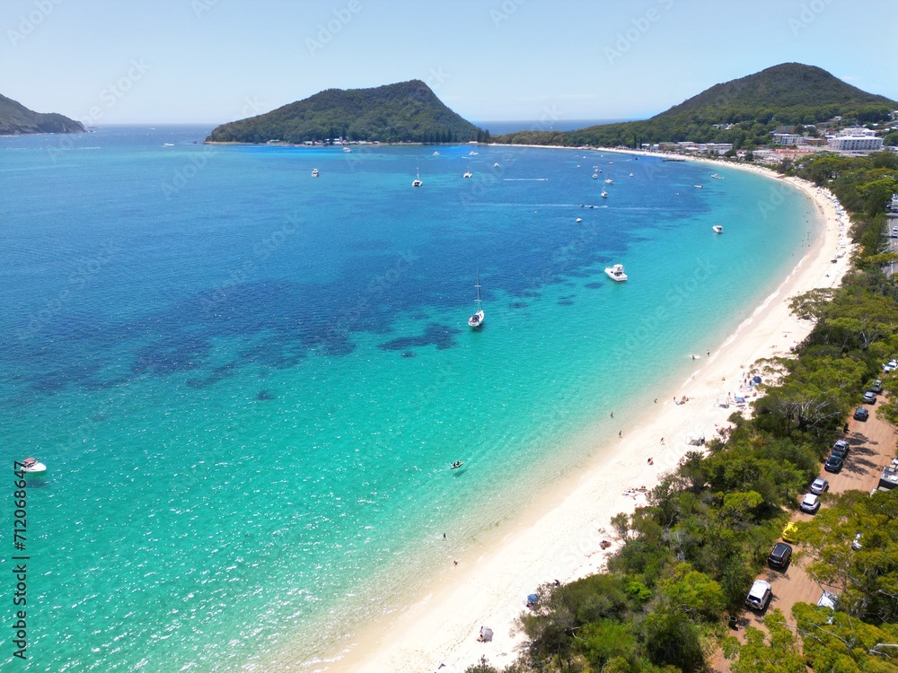 Shoal Bay in NSW's Port Stephens on a summer's day - ocean view