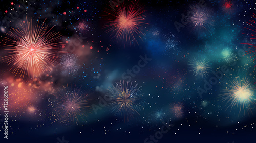 Fireworks background for celebration  holiday celebration concept