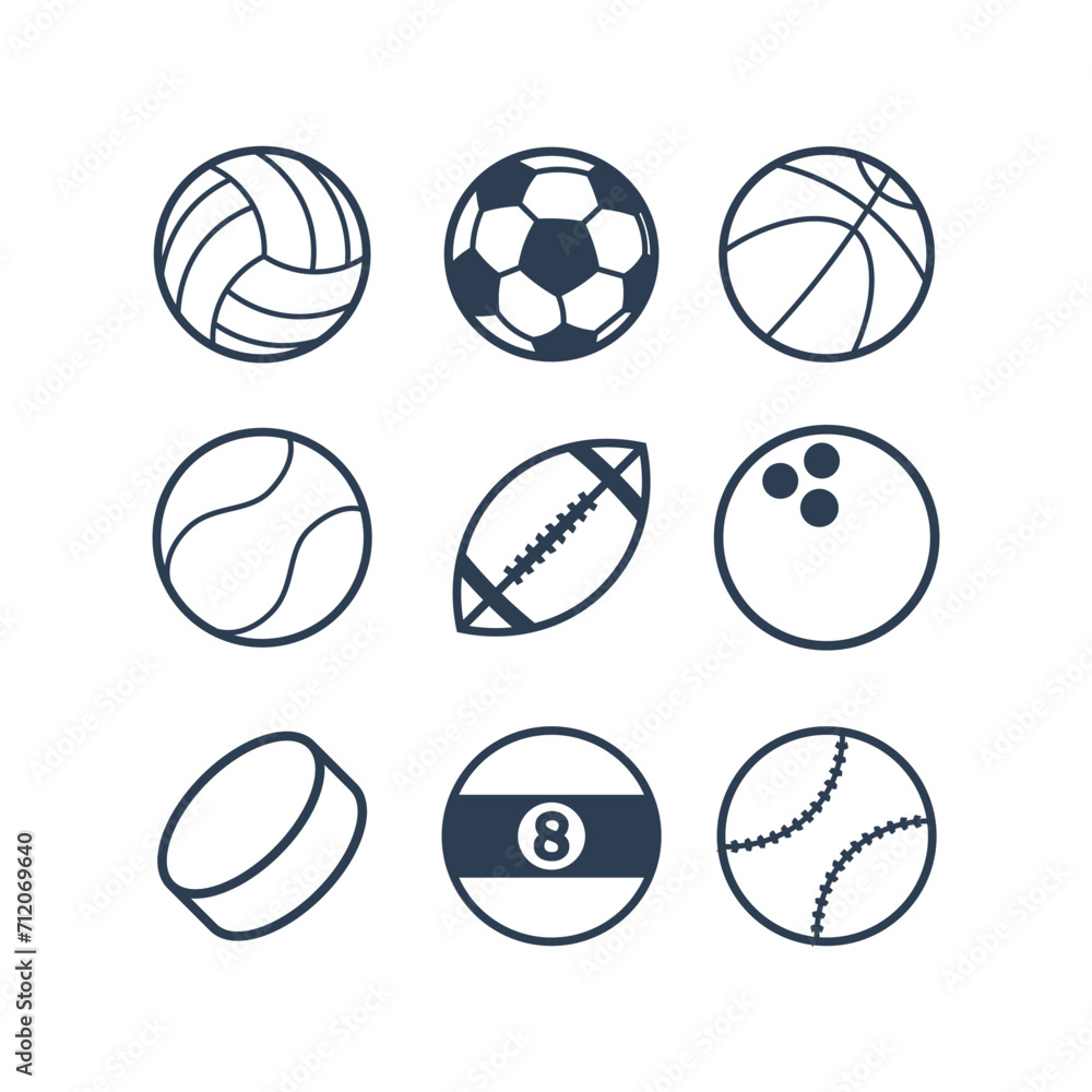 Ball sports icon logo vector illustration Ball sports icon logo vector illustration